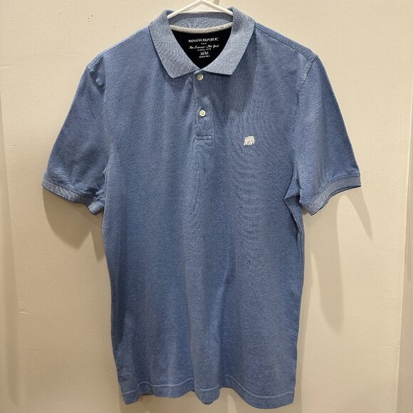 Men's Banana Republic Elephant Logo Short Sleeve Pique Polo - Picture 1 of 4